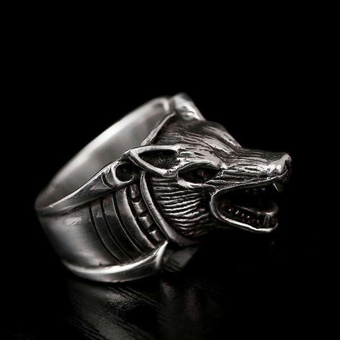 Bague Loup Homme (Argent)
